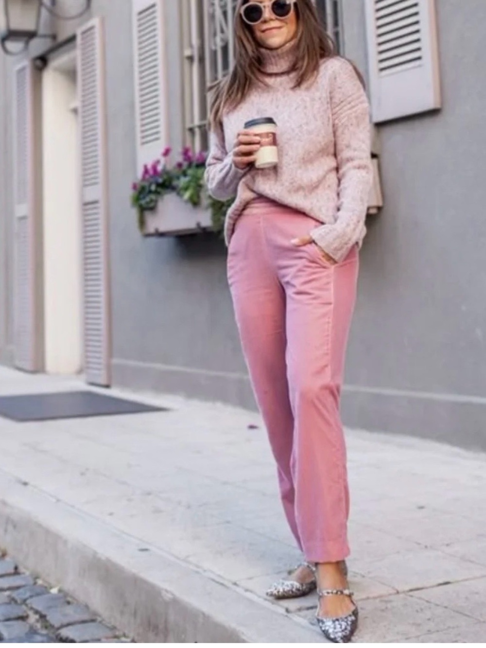 J.Crew Women’s Pink Velvet Pull-On Pants Size 12